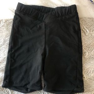 princess polly cross waist biker shorts